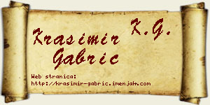 Krasimir Gabrić vizit kartica
